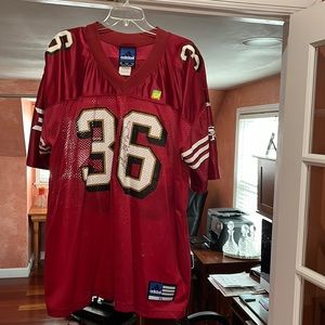 Vintage signed San Francisco #36 Merton Hanks NFL jersey. Brand new! XL